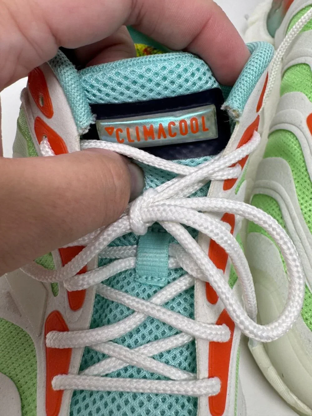 Adidas Climacool FX7843 Running Sneakers White Green Orange Men's Size 10